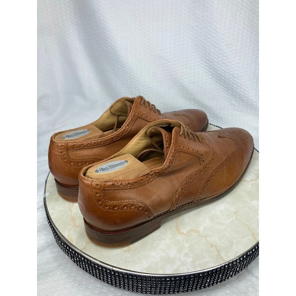 Cole Haan Grand.OS Wingtip Oxford Shoes Mens Sz 11.5 Tan Leather Brogue Preppy
